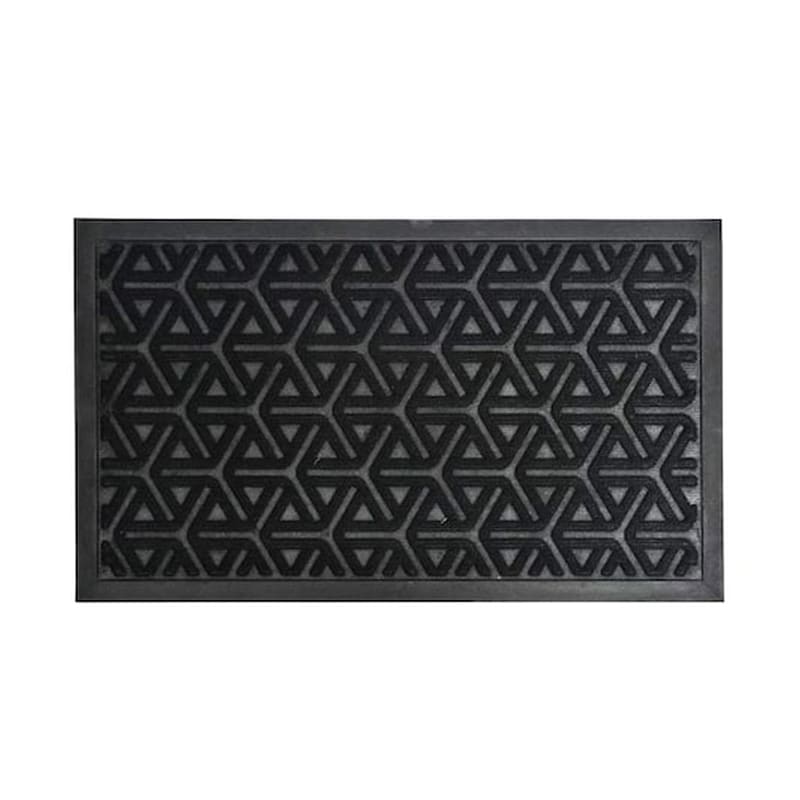 OEM Πατάκι Χαλάκι Εισόδου Με Γεωμετρικά Σχέδια Σε Μαύρο Χρώμα 45x75 Cm, Geo