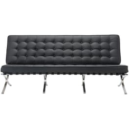 Τριθέσιος Καναπές Woodwell Barcelona Ε968,32 185x85cm - Μαύρο