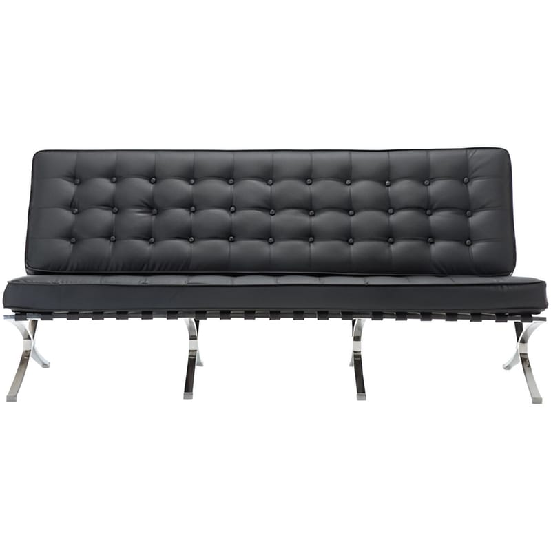 WOODWELL Τριθέσιος Καναπές Woodwell Barcelona Ε968,32 185x85cm - Μαύρο