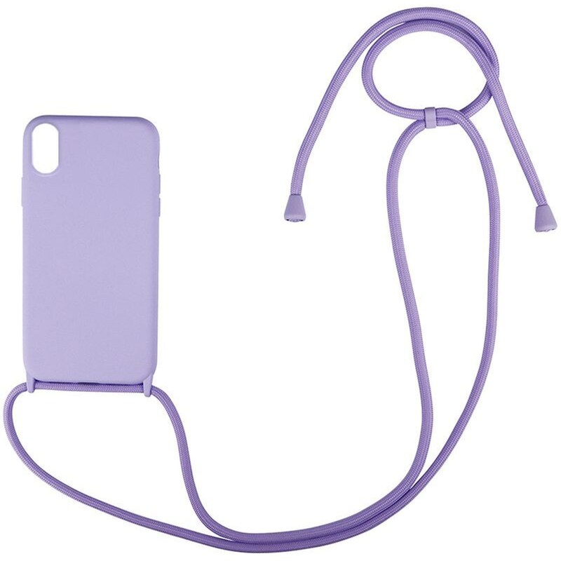 Θήκη Apple iPhone X / iPhone XS - My Colors με Κορδόνι Carryhang - Λιλά