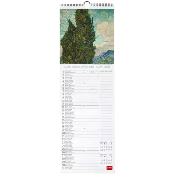 Ημερολόγιο Τοίχου Legami 2026 Vincent Van Gogh 16X49 image 2