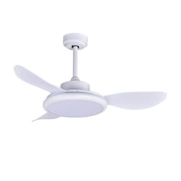 EUROLAMP 300-25037 Ανεμιστήρας Οροφής Με Φως Led  Τηλεχειριστήριο 107εκ. 35W Λευκό