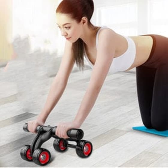 Πολυλειτουργικό Όργανο Γυμναστικής Για Push Ups Με 4 Τροχούς Ab Roller And Push Up Bar image 1