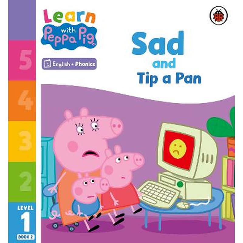 Learn with Peppa Phonics Level 1 Book 2 - Sad and Tip a Pan (Phonics Reader)