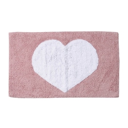 Πατάκι Μπάνιου Das Home Bathmats 0678 Ορθογώνιο από Βαμβάκι 50x80 cm - Ροζ/Λευκό
