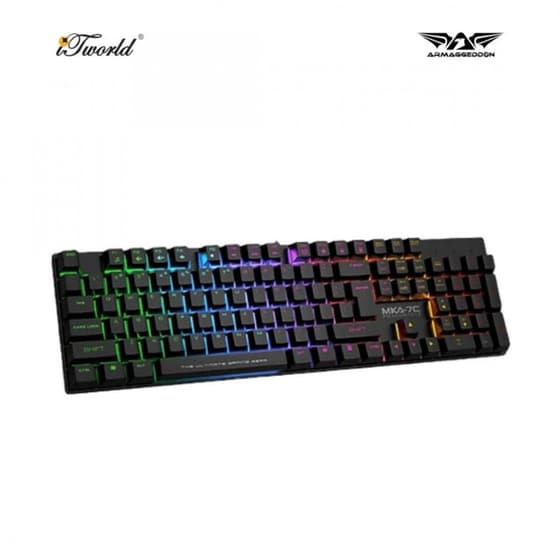 Armaggeddon MKA-7C Μηχανικό Gaming Ενσύρματο Πληκτρολόγιο με Blue Switch RGB - Black image 2