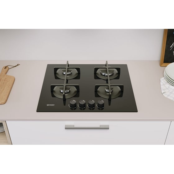 INDESIT ING 61T/BK 59 cm Μαύρο Εστία Αερίου Αυτόνομη image 3