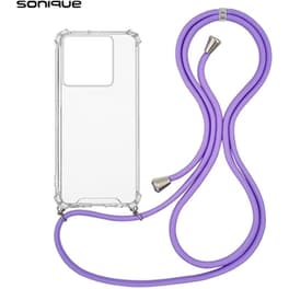 Θήκη Σιλικόνης Με Κορδόνι Sonique Armor Clear Xiaomi Redmi Note 13 Pro 5g / Poco X6 5g Λιλά