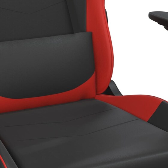 Καρέκλα Gaming VIDAXL 3143654 με Υποπόδιο από Τεχνητό Δέρμα - Μαύρο / Κόκκινο image 5