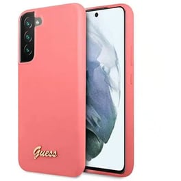 Θήκη Samsung Galaxy S22+ - Guess Silicone Script Metal Logo - Pink