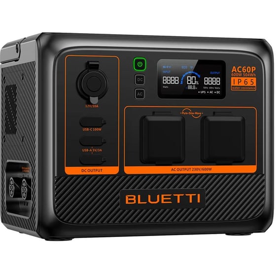 Bluetti Power Station AC60P 504Wh - Μαύρο image 1