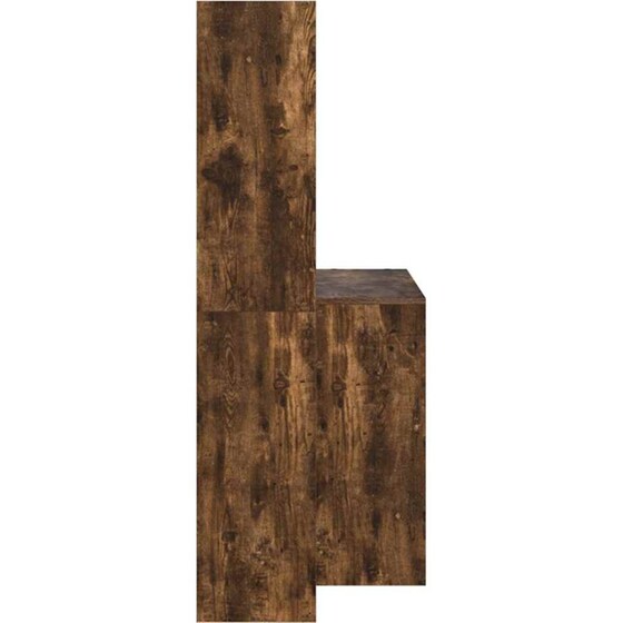 Γραφείο VidaXL από Επεξεργασμένο Ξύλο 138,5x55x143 cm - Καπνιστή Δρυς image 4