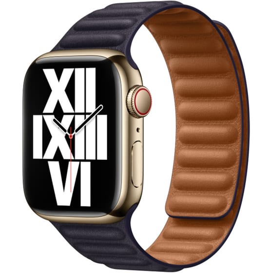 Λουράκι Apple Leather Link S/M για Apple Watch 45mm - Μωβ image 1