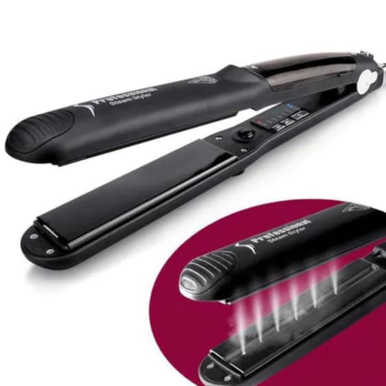 Ισιωτικό Μαλλιών REOPRO Salon Professional Steam Hair Straightener 55 W Μαύρο image 4