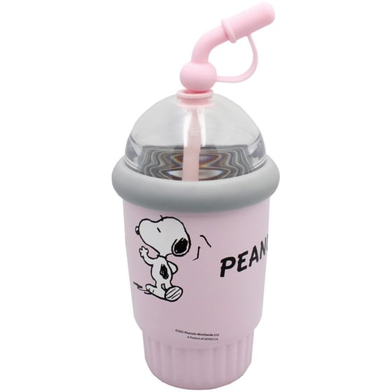 Παγούρι Θερμός με Καλαμάκι Peanuts 400ml image 0