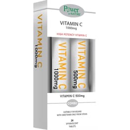 Power Health Vitamin C 1000mg με Στέβια - 20 ταμπλέτες + Δώρο Vitamin C 500mg - 20 ταμπλέτες
