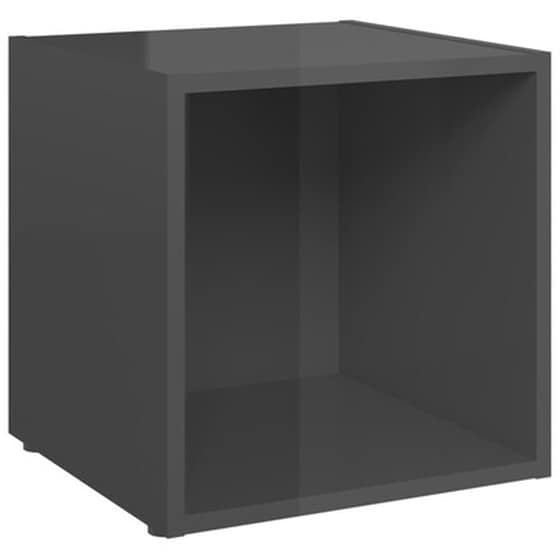 Έπιπλα Τηλεόρασης VidaXLΜοριοσανίδα 4 Τμχ  37x35x37cm - Γκρι image 5