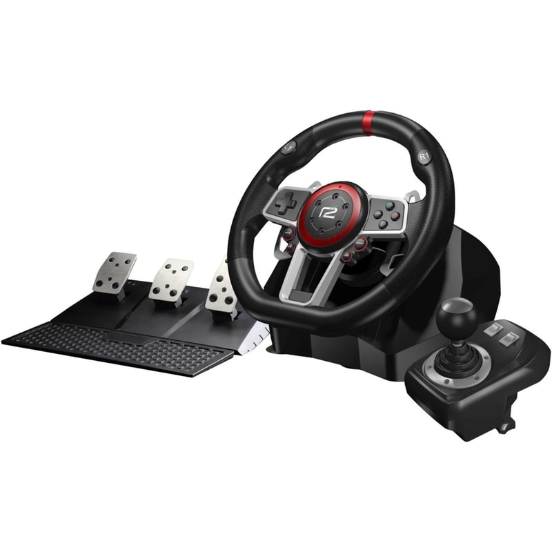 READY2GAMING Τιμονιέρα Ready2gaming Multi System Racing Wheel Pro με Μοχλό Ταχυτήτων και Πετάλια - Μαύρη