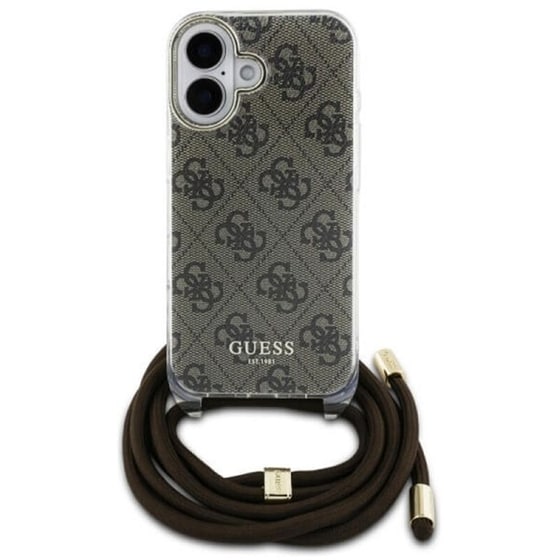 Θήκη Apple iPhone 16 Guess Crossbody Cord 4G  - Καφέ image 2