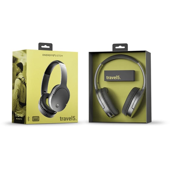Energy Sistem BT Travel 5 ANC Ασύρματα Ακουστικά Κεφαλής - Γκρι image 5