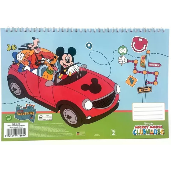 Μπλοκ Ζωγραφικής Gim Α4 30 Φύλλων Mickey image 0