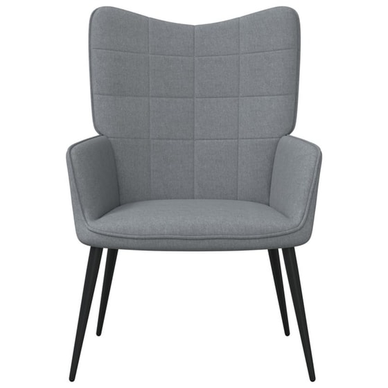 Πολυθρόνα Relax VidaXL από Ύφασμα - Ανοιχτό Γκρι image 1