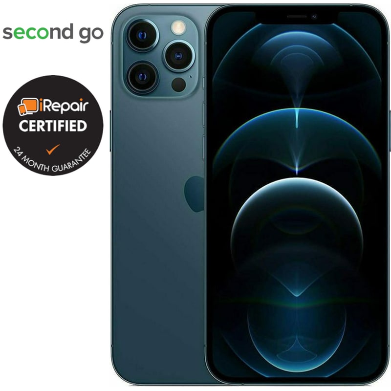 Second Go Certified μεταχειρισμένο Apple iPhone 12 Pro Max 128GB Pacific Blue