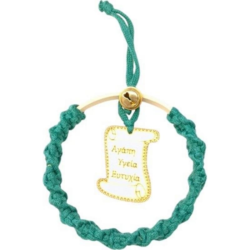 FEELBOHO Χειροποιητο Boho Στεφανακι Μακραμε Πρασινο