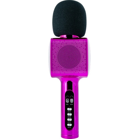 Μικρόφωνο Karaoke Bigben PARTYBTMIC2BK με εφέ φωτισμού 15W - Pink image 1