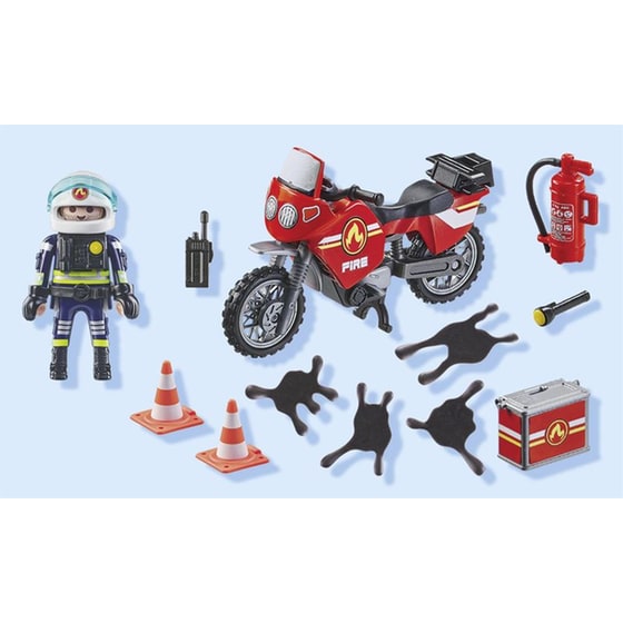 PLAYMOBIL® Action Heroes Πυροσβέστης με Μοτοσικλέτα (71466) image 2