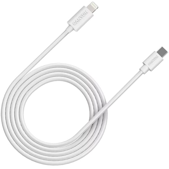 Καλώδιο Φόρτισης Canyon Charge & Sync Cable Lightning σε USB-C 2m - Λευκό image 0