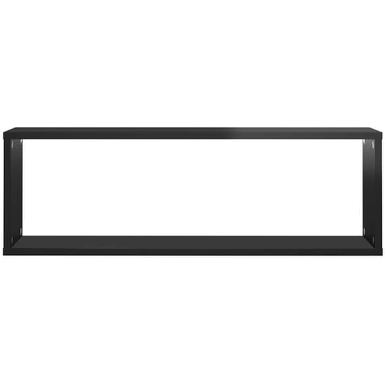 Ράφια VidaXL από Μοριοσανίδα Σετ 4 Τμχ 80x15 cm - Μαύρα image 3