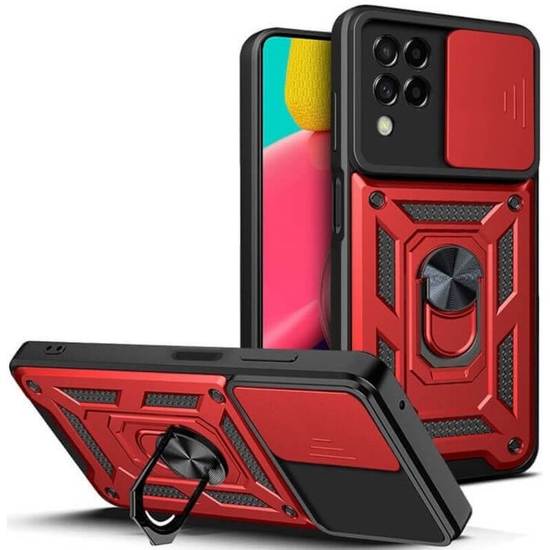 Θήκη Samsung Galaxy M33 - Bodycell Armor Slid Ring Holder - Red
