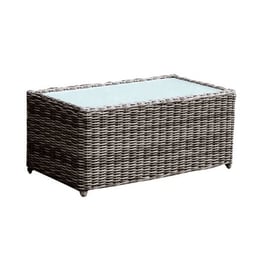 Τραπέζι Εξωτερικού Χώρου Woodwell  Alu Wicker 100x50x45cm - Γκρι/Καφέ
