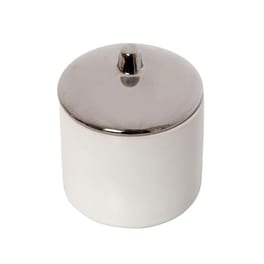 Διακοσμητικό Δοχείο Espiel Rod204k4 Κεραμικό Φ10x10.5 cm - Λευκό/Ασημί