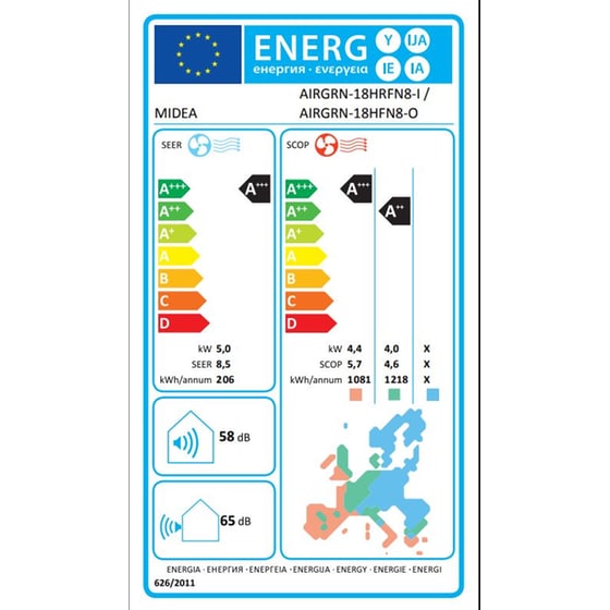 MIDEA AirGreen Κλιματιστικό Inverter 18.000 BTU A+++/A+++ με AI image 4