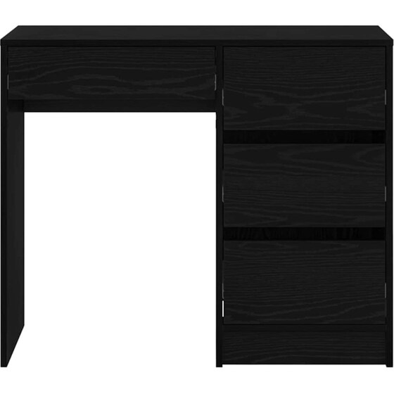 Γραφείο VidaXL από Επεξεργασμένο Ξύλο 90x37,5x75 cm - Μαύρη Οξιά image 4
