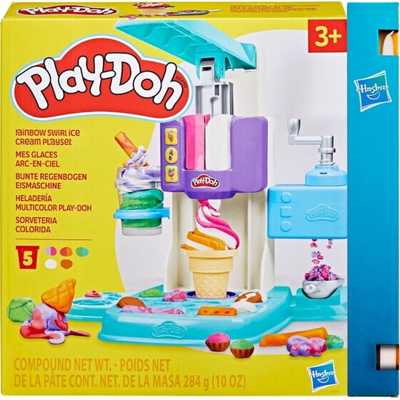 Παιχνιδολαμπάδα Hasbro Play-Doh Rainbow Swirl Ice Cream Playset image 0