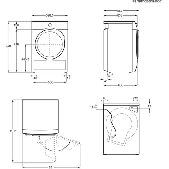 AEG TR8184E 8 kg με Αντλία Θερμότητας Λευκό Στεγνωτήριο Ρούχων image 7