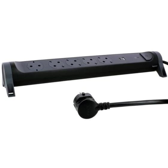 Πολύπριζο Legrand με Διακόπτη 5 θέσεων με δυνατότητα περιστροφής/USB-A/USB-C 1.5m - Black image 0