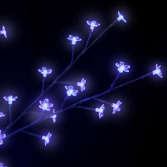 Χριστουγεννιάτικο Δέντρο VidaXL από Φωτάκια 600 Led 3m - Μαύρο/Μπλε image 5