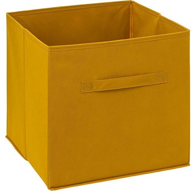 Κουτί Αποθήκευσης Spitishop από Ύφασμα και Χαρτί F-v 130060c 31x31x31 cm – Κίτρινο