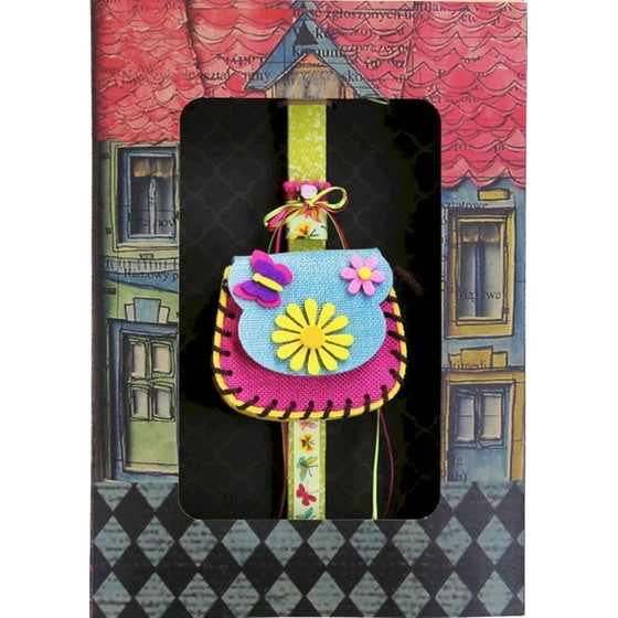 Λαμπάδα Synchronia Τσαντάκι Λουλούδια - Κίτρινη image 0