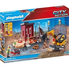 PLAYMOBIL® City Action Μικρός Εσκαφέας με Ερπύστριες και Δομικά (70443)