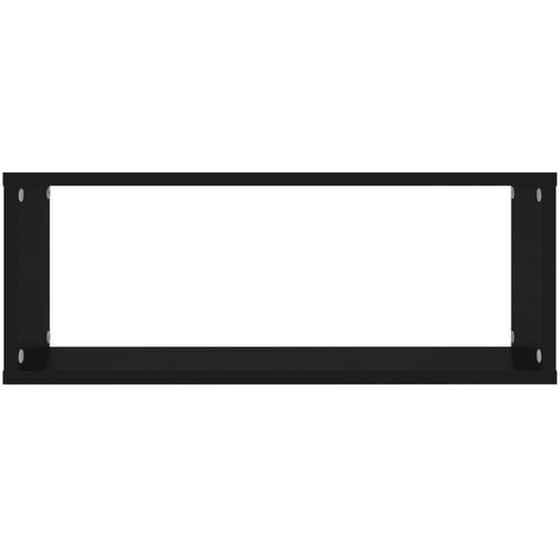 Ράφια Τοίχου VidaXL από Μοριοσανίδα 60x15x23 cm 6 Τμχ  - Μαύρο image 2