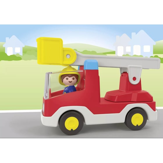 PLAYMOBIL® Junior Πυροσβέστης με κλιμακοφόρο όχημα (71683) image 1