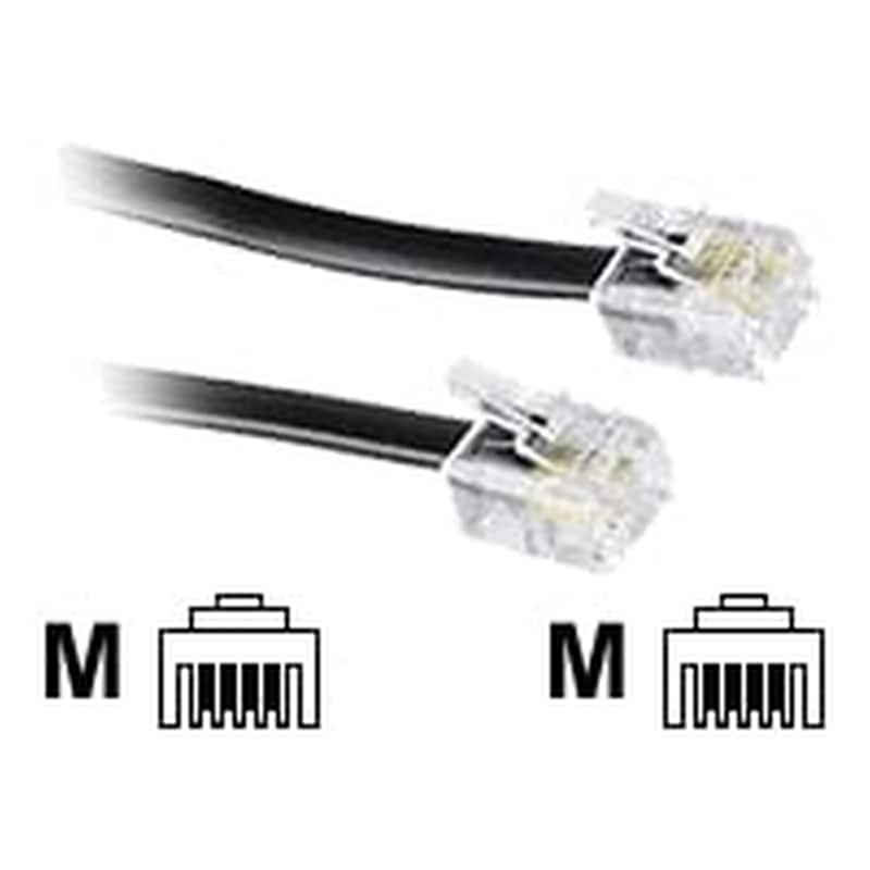 HAMA Modular Cable, 6p4c plug - 6p4c plug, 6 m, black - (00044930)