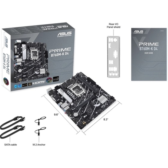 Asus PRIME B760M-K D4 Motherboard Micro ATX με Intel 1700 Socket 90MB1DS0-M0EAY0 image 2