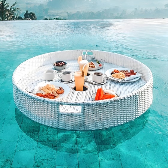Δίσκος Πισίνας Floating Breakfast 80 cm Στρογγυλός - Λευκός image 1