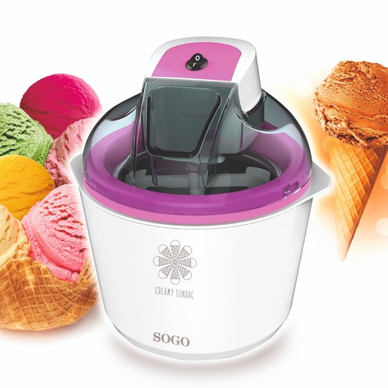 Παγωτομηχανή SOGO MHE-SS-10715 12 W 1.5 L Μωβ/Λευκό image 1